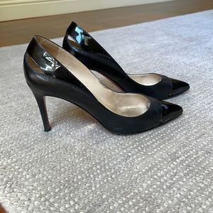 Christian Louboutin Duvette 85 Nappa/Patent Calf in Black size 37